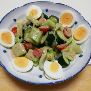 たっぷりセロリの野菜サラダ